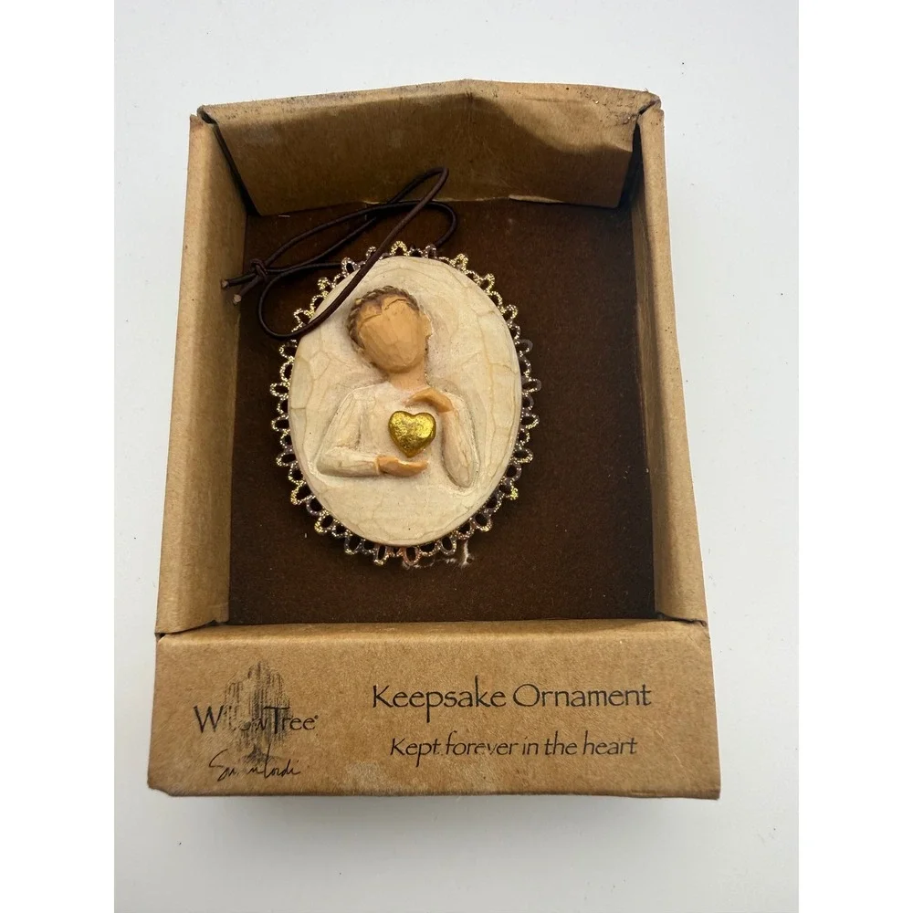Willow Tree Kept Forever In The Heart Keepsake Ornament Susan Lordi Gold Heart